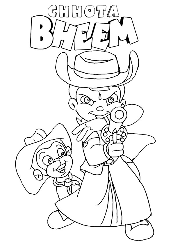 Plansa de colorat cu Chhota Bheem 37 31